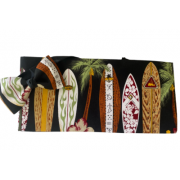 Vintage Hawaiian Surf Boards Cummerbund and Bow Tie Set (Black Background)